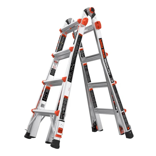 Little Giant MegaLite+ 18 ft. Multi-Position Aluminum Ladder With Levelers