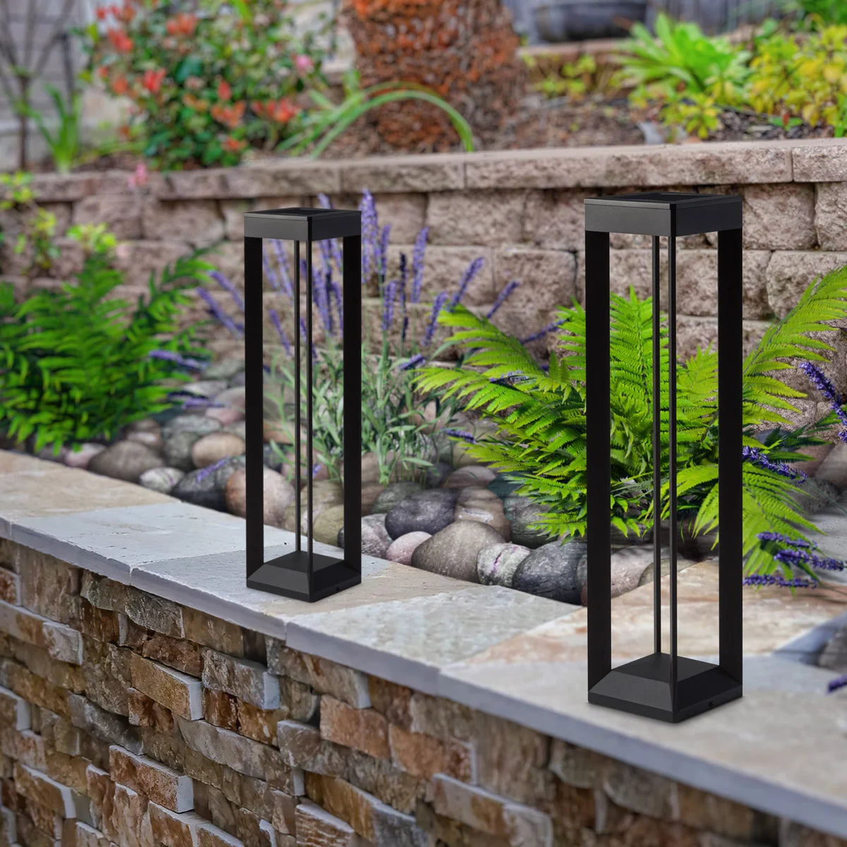 Naturally Solar Pathway Bollard Light, 2-pack