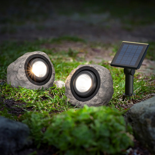 KODA Solar LED Rock Spotlights, 2-pack