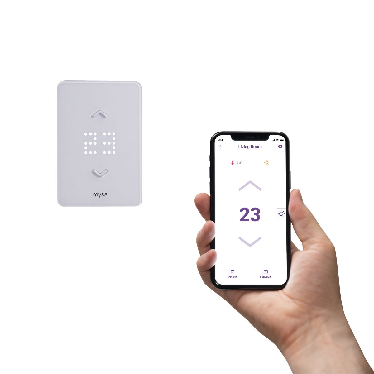 Mysa Smart Thermostat LITE for Electric Baseboard Heaters - 4 Pack