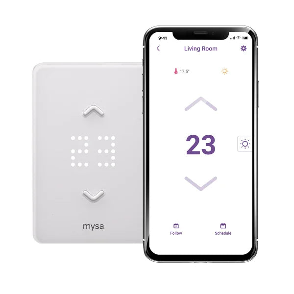 Mysa Smart Thermostat LITE for Electric Baseboard Heaters - 4 Pack