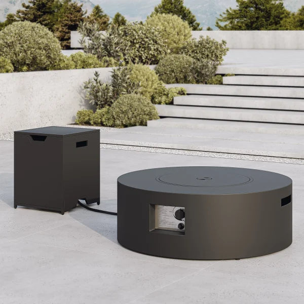 Avello Round Fire Table with Tank Cover