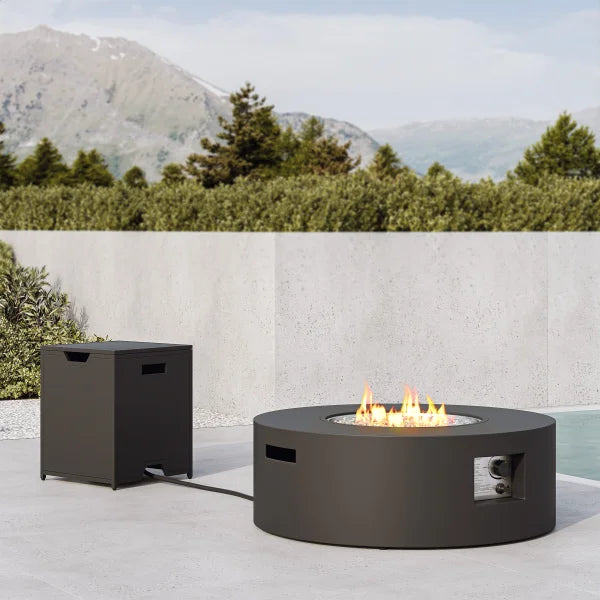 Avello Round Fire Table with Tank Cover