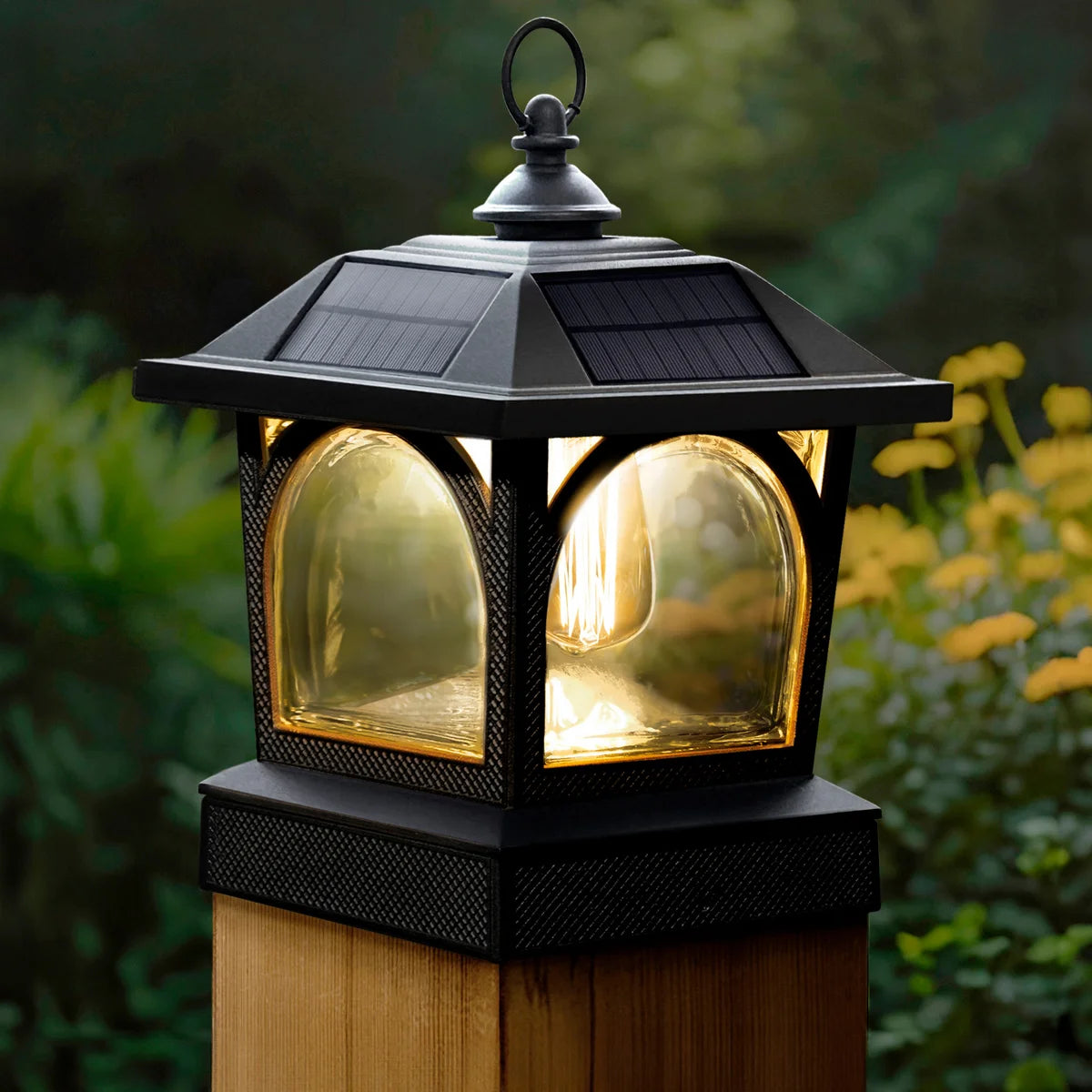 Classy Caps Edison Solar Table Lantern or Post Cap