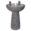Natural Finish Bird Bath Fountain Outdoor