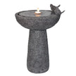 Natural Finish Bird Bath Fountain Outdoor