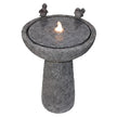 Natural Finish Bird Bath Fountain Outdoor