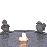 Natural Finish Bird Bath Fountain Outdoor