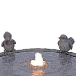 Natural Finish Bird Bath Fountain Outdoor