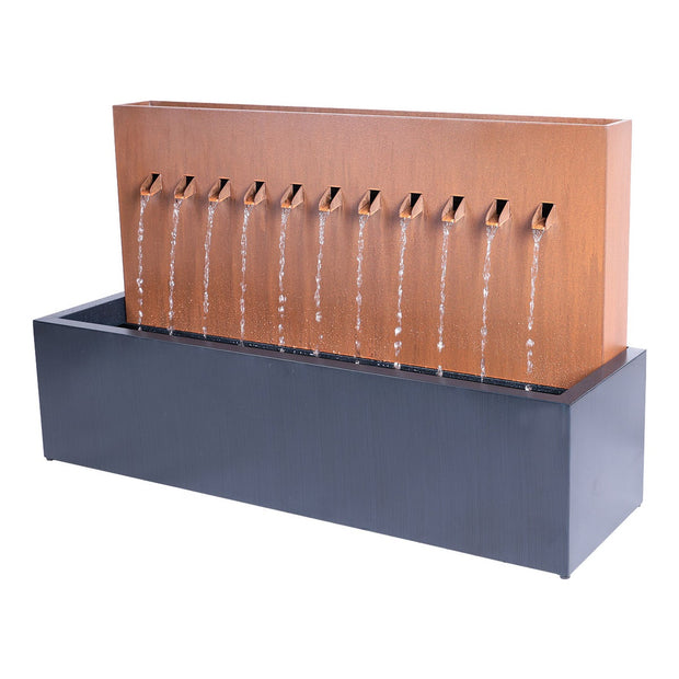 Fountain-Zinc Metal Rectangle with Planter