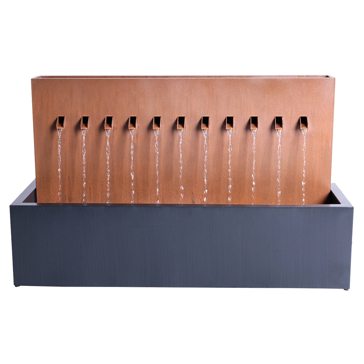 Fountain-Zinc Metal Rectangle with Planter