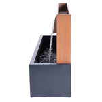 Fountain-Zinc Metal Rectangle with Planter