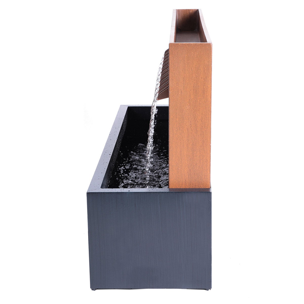 Fountain-Zinc Metal Rectangle with Planter