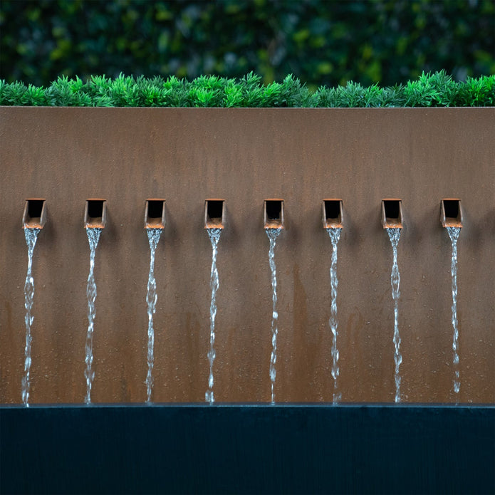 Fountain-Zinc Metal Rectangle with Planter