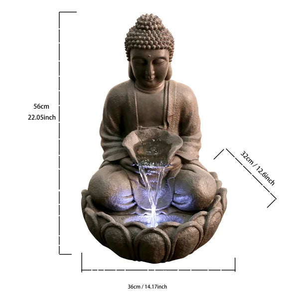 Fountain - Buddha Sitting with LED
