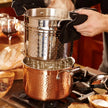 Lagostina Martellata Copper 3-Ply Cookware Set, 11-pieces