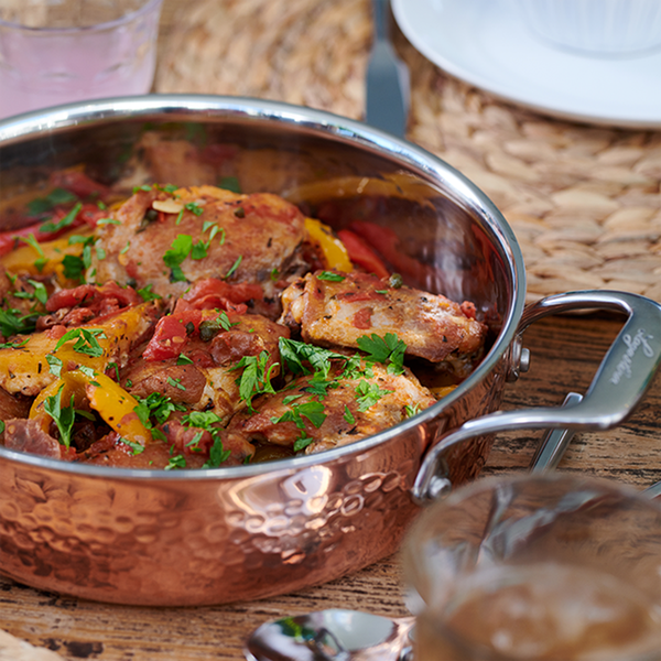 Lagostina Martellata Copper 3-Ply Cookware Set, 11-pieces