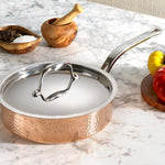 Lagostina Martellata Copper 3-Ply Cookware Set, 11-pieces