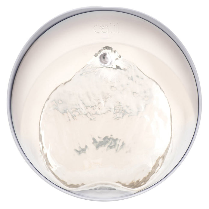 Catit Pixi Fountain with Stainless Steel Top and Catit Pixi Dish, White with 6 Filters