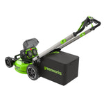 Greenworks 80V 22" Dual Blade Self-Propelled Lawn Mower, (2) 4Ah Batteries, 4A Charger Included