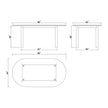 Alera Solid Quartz Dining Table, 218 cm (86 in.)