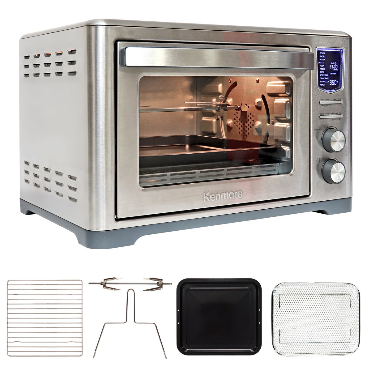 Kenmore 11- in-1 Digital Air Fryer Convection Toaster Oven with Rotisserie