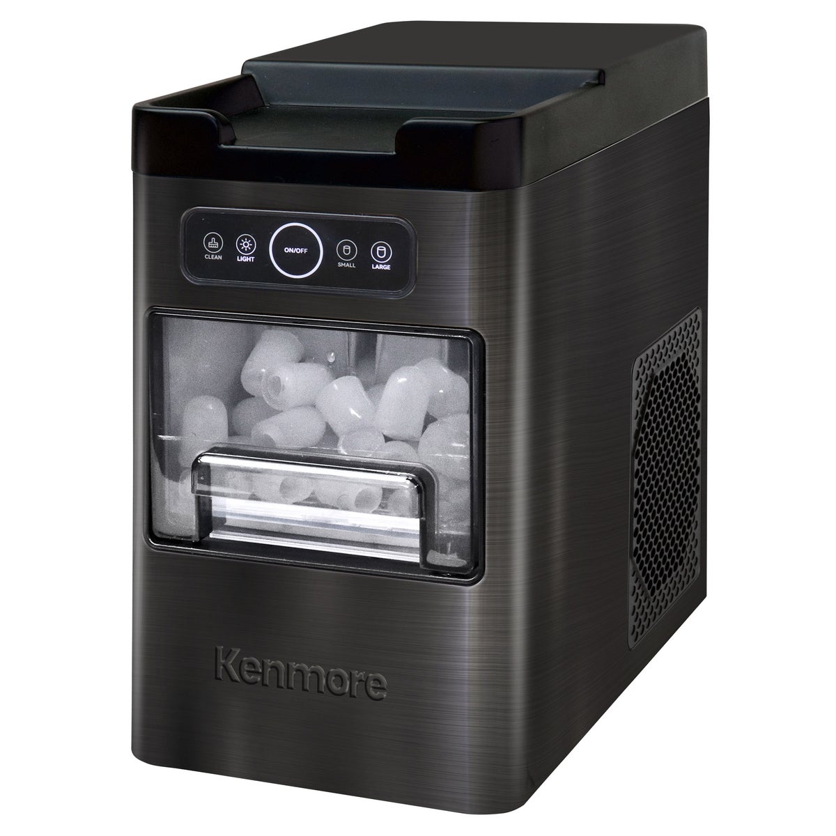Kenmore Front-Load Portable Ice Maker, 11.8 kg (26 lbs.), Stainless St ...