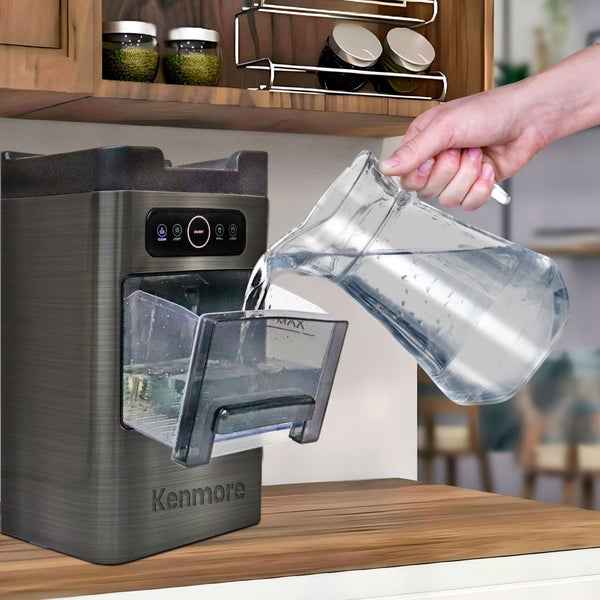 Kenmore Front-Load Portable Ice Maker, 11.8 kg (26 lbs.), Stainless Steel