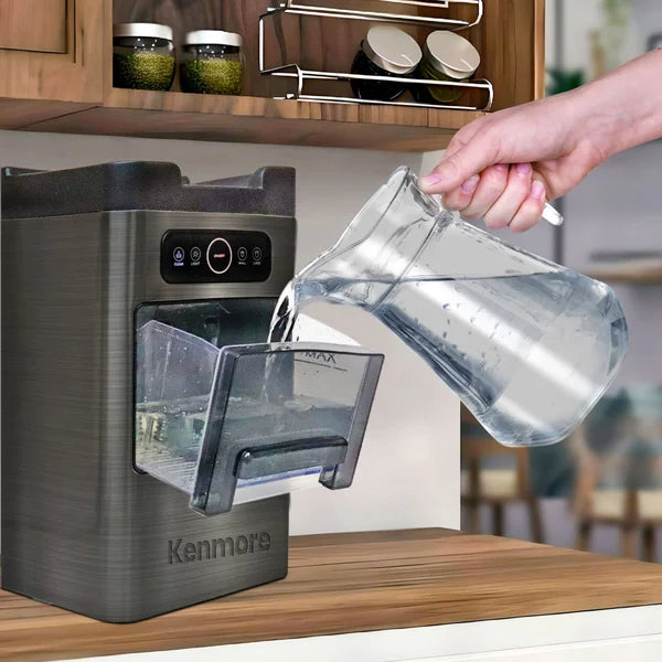 Kenmore Front-Load Portable Ice Maker, 11.8 kg (26 lbs.), Stainless Steel