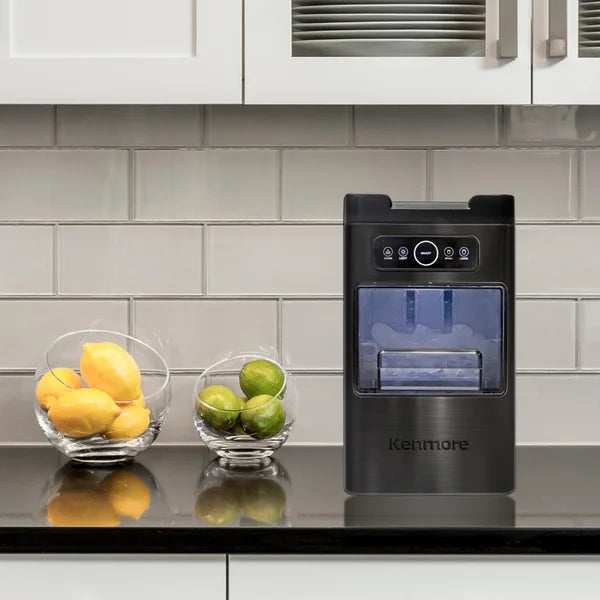 Kenmore Front-Load Portable Ice Maker, 11.8 kg (26 lbs.), Stainless Steel