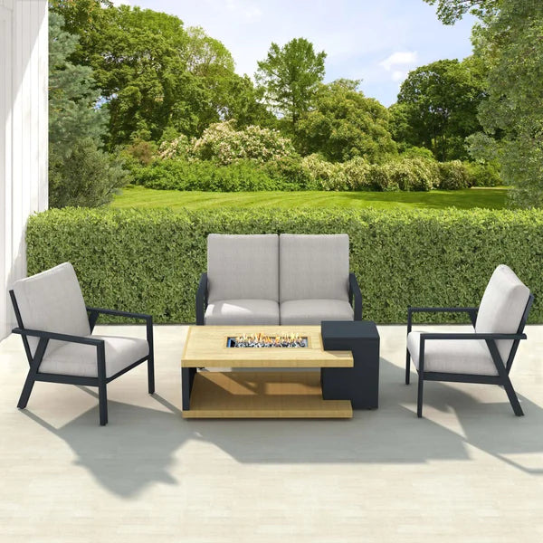 Starlight 4-piece Patio Conversation Set with Fire Table