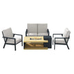 Starlight 4-piece Patio Conversation Set with Fire Table