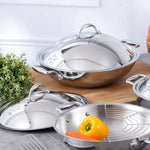Lagostina Accademia Wok with Tempura Rack, 30 cm / 5 L