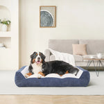 Rectangular Bolster 46" x 36" Pet Bed, Navy