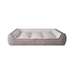 Rectangular Bolster 46" x 36" Pet Bed, Honey Brown