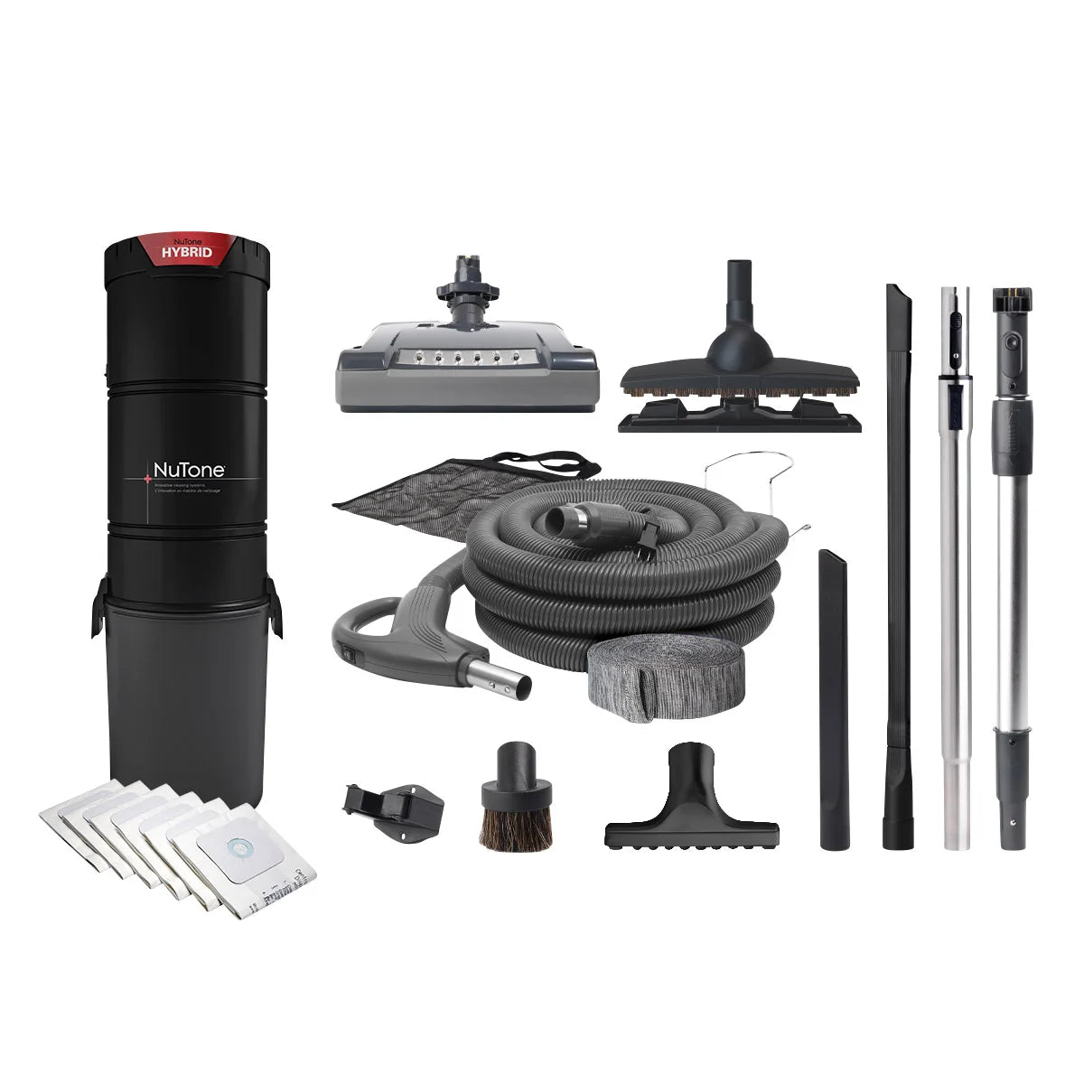NuTone Central Vacuum Cleaner 700 Airwatts with Deep Carpet Cleaning Accessory Kit