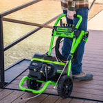 Greenworks 80V 3000 PSI 2.0 GPM Brushless Pressure Washer, (2) 4Ah Battery, 8A Dual-Port Charger and 15'' Surface Cleaner Included
