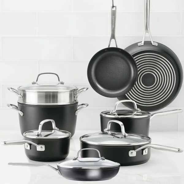 KitchenAid Hard Anodized Cookware Set, 13-piece