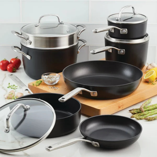 KitchenAid Hard Anodized Cookware Set, 13-piece