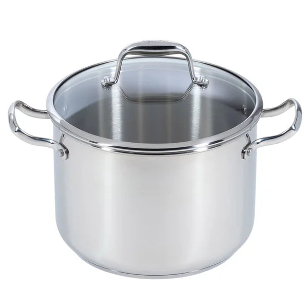 Lagostina Stainless Steel Stock Pot with Lid, 7.5 L