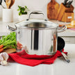 Lagostina Stainless Steel Stock Pot with Lid, 7.5 L