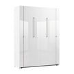 Bestar Avalon Double Wall Bed, White High Gloss finish