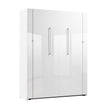 Bestar Avalon Queen Wall Bed, White High Gloss finish