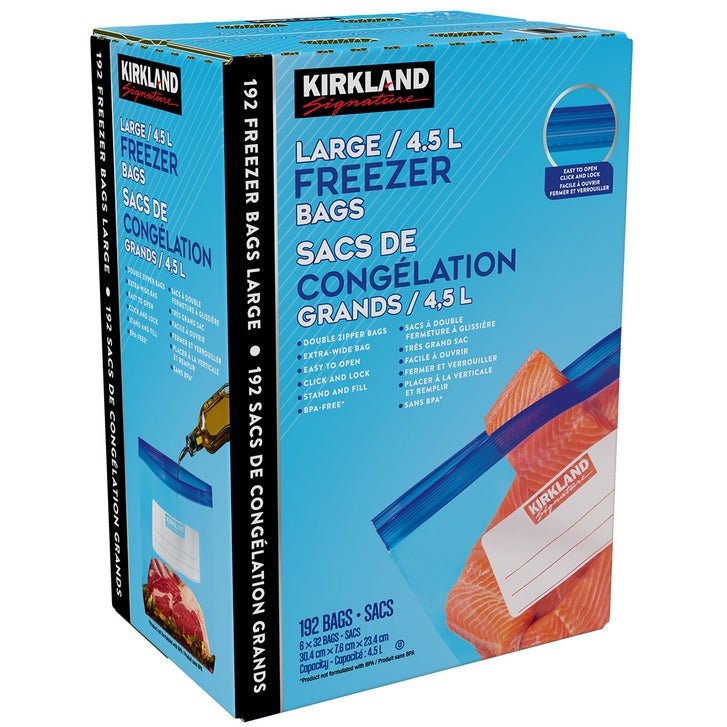 Kirkland Signature Large Freezer Bags, 192-count