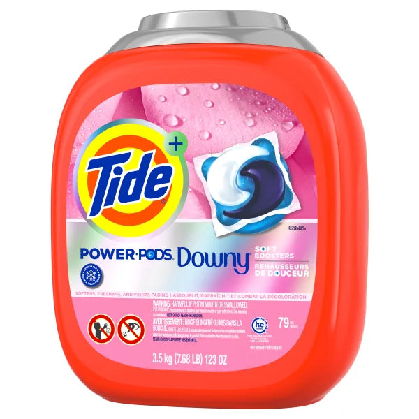 Tide Power PODS with Downy, Liquid Laundry Detergent Pacs, April Fresh, 79-count