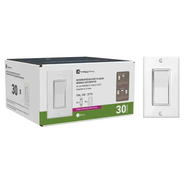 Xtricity - Decorative 3 Way Switch, 30-pack
