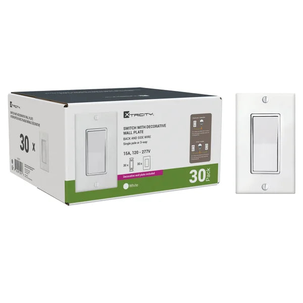 Xtricity - Decorative 3 Way Switch, 30-pack