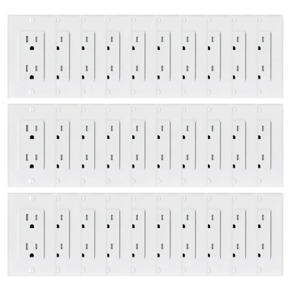 Xtricity - Decorative Duplex Receptacle TR 15 Amp, 30-pack