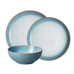 Denby Azure Haze Stoneware Dinnerware Set, 12-pieces