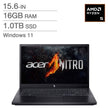 Acer Nitro Gaming Laptop, AMD Ryzen 5 7535HS – 16GB RAM, 1TB SSD, 6GB NVIDIA RTX 4050